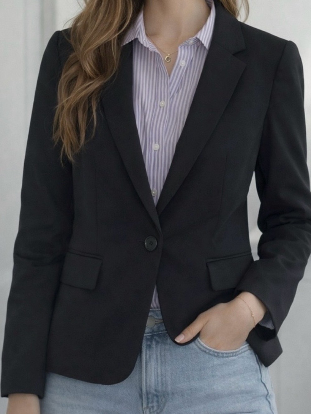 RW&CO. Black Blazer with Pink Lining